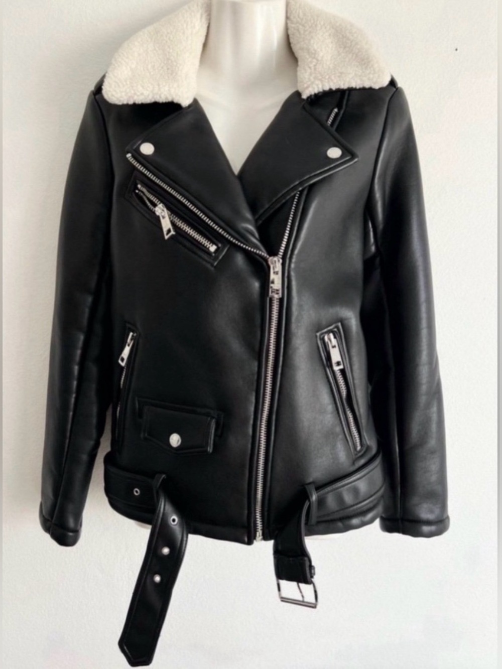 Michael Kors Black Leather Moto Jacket